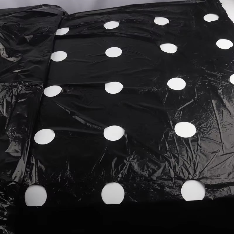 5Holes 0.02mm Black Garden Film Agricultural Plants Grow Film Protection Cover Greenhouse Perforated PE Mulch Film