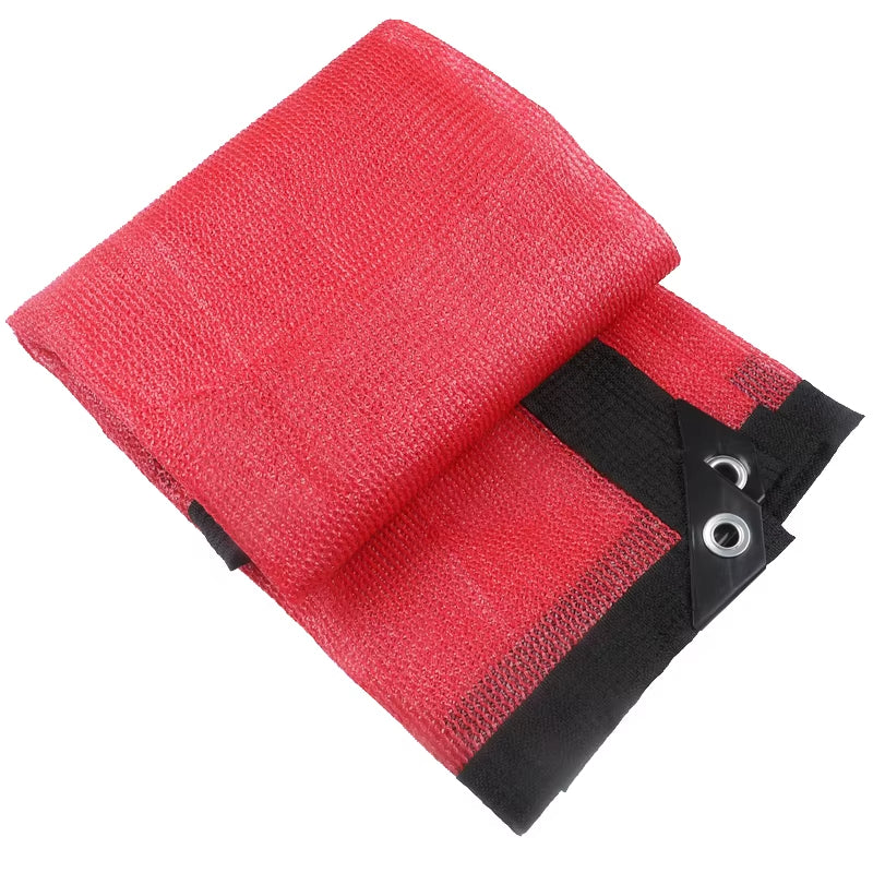 New 90% Shading Red Sunshade Outdoor Anti-UV HDPE Sun Shade Net Balcony Privacy Screen Mesh
