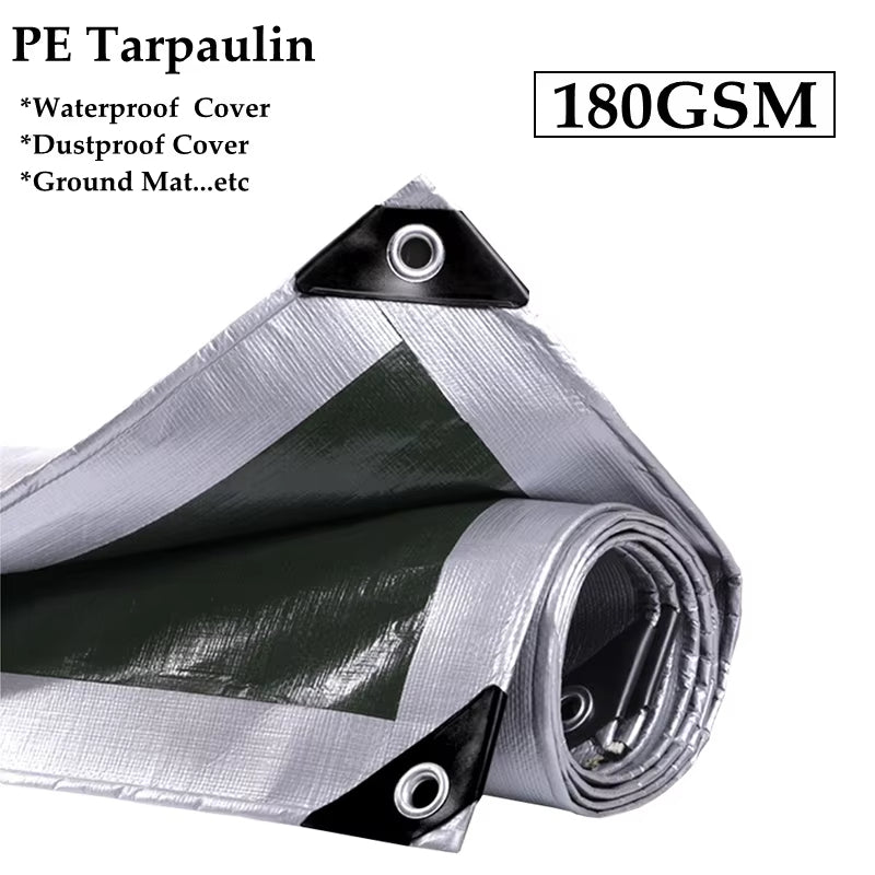 PE Tarpaulin Rainproof Canopy Awnings Balcony Plants Cover Car Truck Garden Furniture Waterproof Colver