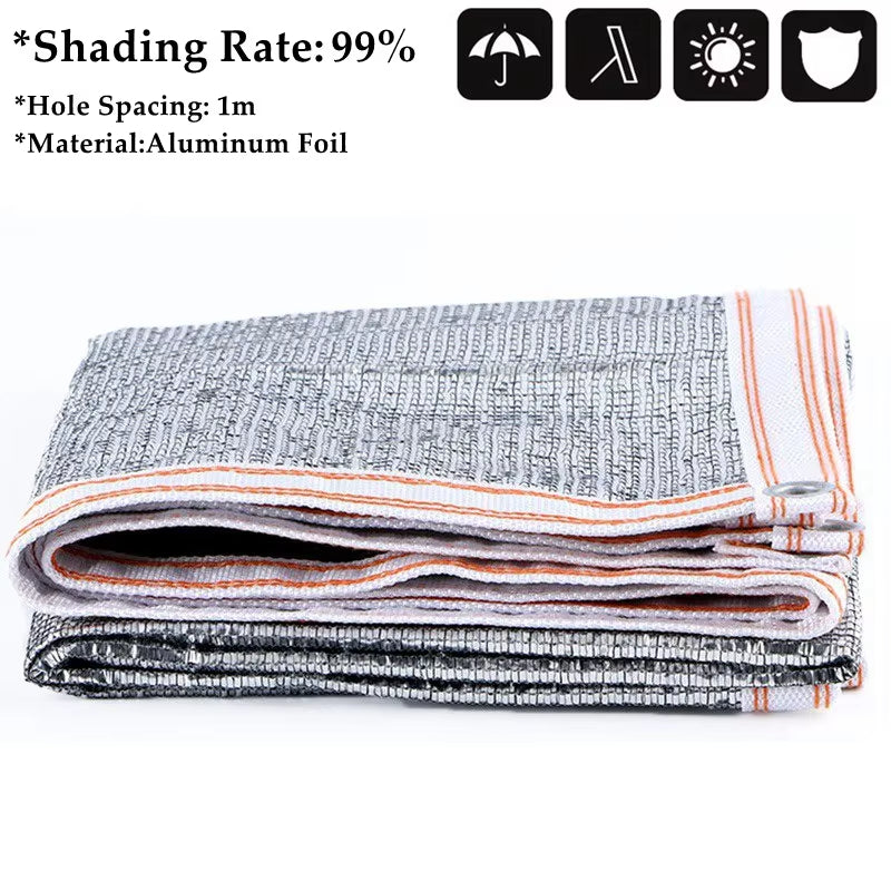 Outdoor Aluminum Foil Sun Shade Net Car Shed Rooftop Shading Sail Garden Shelter Awning Pergolar Terrace Sunshade Cloth