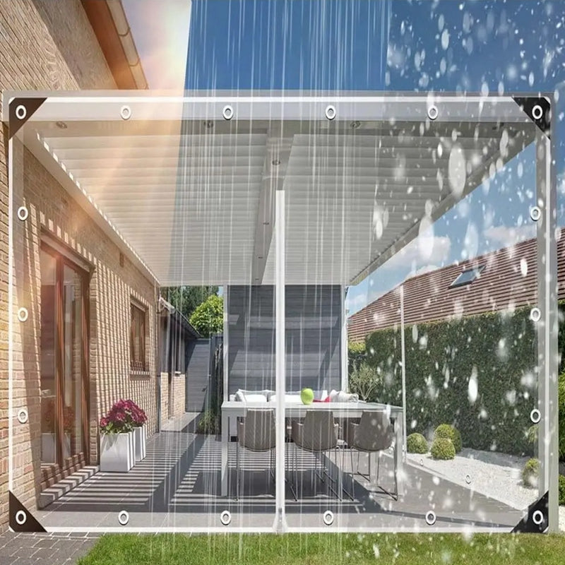 99.99% Transparent PVC Tarpaulin with Zipper High Clear Gazebo Tarps Screen Patio Enclosure Tent Door Waterproof PVC Curtain