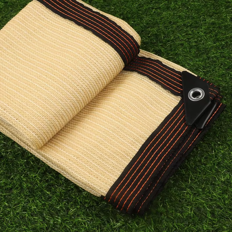 85~90% Shading Beige Virgin HDPE Sunshade Net Balcony Screen Outdoor Anti-UV Sunscreen Fabric Camping Sun Shade Net