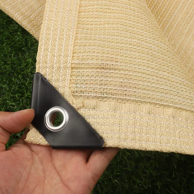85~90% Shading Beige Virgin HDPE Sunshade Net Balcony Screen Outdoor Anti-UV Sunscreen Fabric Camping Sun Shade Net