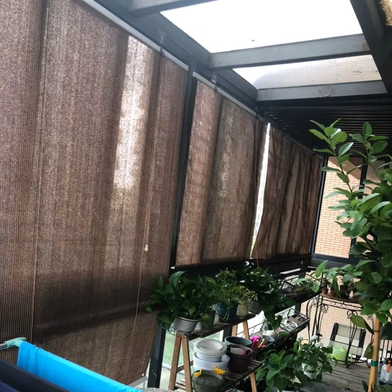 90% Shade Anti UV Chocolate Brown HDPE Sun Shade Net Garden Plants Sunshade Net Cover Mesh Balcony Privacy Screen