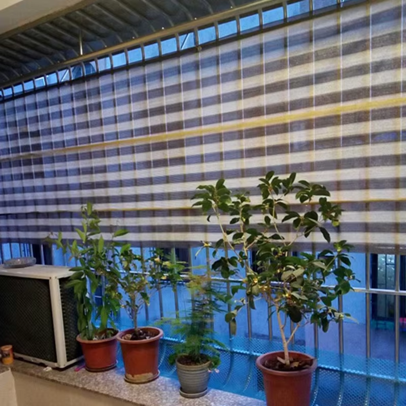85% Shading Anti-UV Grey White Stripe Sun Shade Net Garden Plants Cover Sunshade Net Balcony Screen Privacy Safety Fence Nets