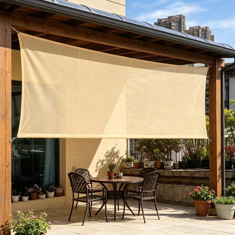 New 90% Shading Red Yellow  Sunshade Outdoor Anti-UV HDPE Sun Shade Net Balcony Privacy Screen Mesh
