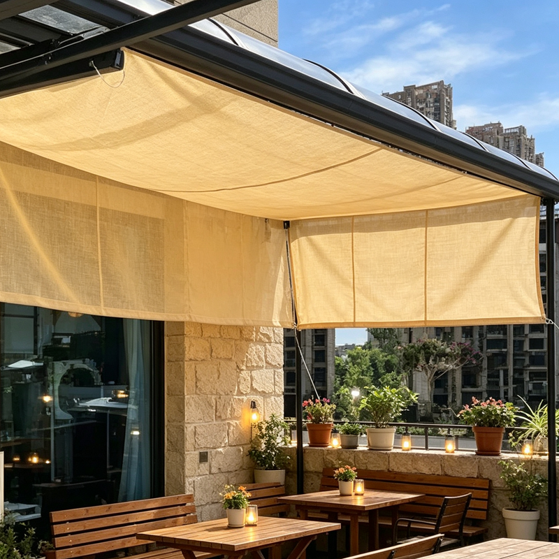 New 90% Shading Red Yellow  Sunshade Outdoor Anti-UV HDPE Sun Shade Net Balcony Privacy Screen Mesh
