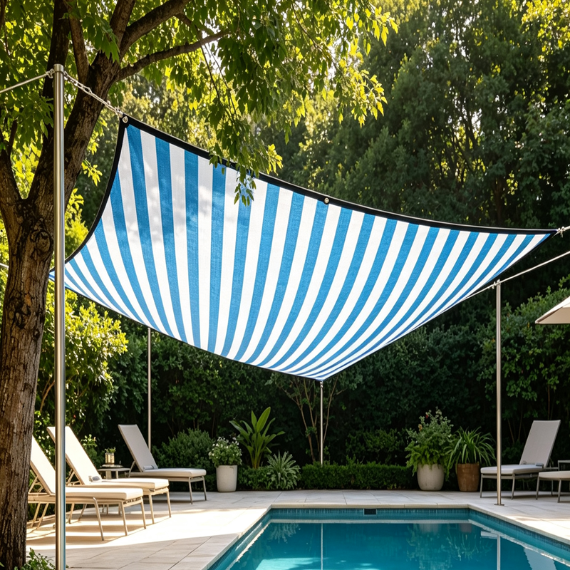 85~95% Anti UV Outdoor Patio Strip Color Sun Shade Net Car Garden Succulent Plants Sunshade Net Balcony Privacy Screen