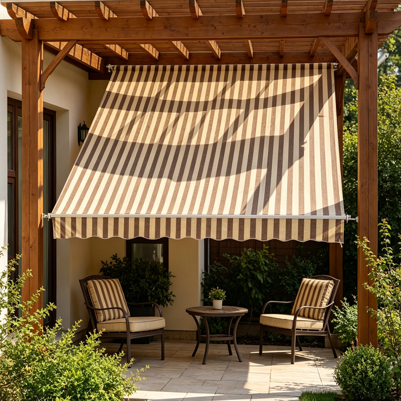 Upgraded HDPE fabric shade net coffee brown stripe outdoor privacy protection fence screen for garden balcony pergola awning
