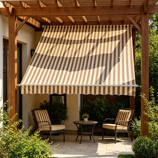 Upgraded HDPE fabric shade net coffee brown stripe outdoor privacy protection fence screen for garden balcony pergola awning