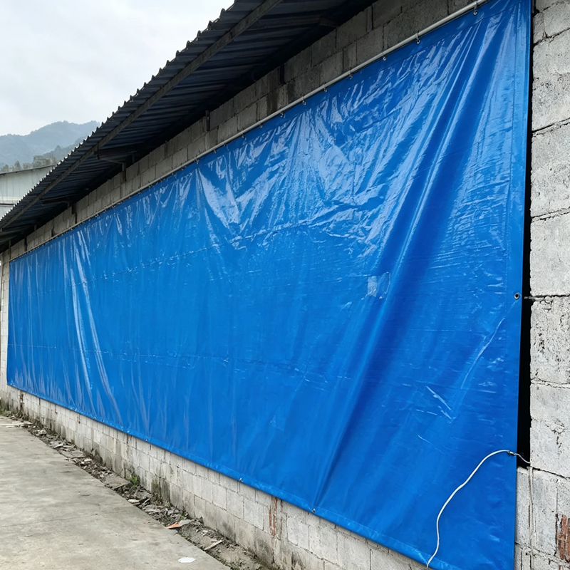 Blue Orange PE Tarpaulin Garden Waterproof Sun Shade Net Canopy Awnings Balcony Plants Cover Car Truck Rainproof Cloth