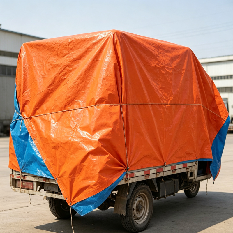 Blue Orange PE Tarpaulin Garden Waterproof Sun Shade Net Canopy Awnings Balcony Plants Cover Car Truck Rainproof Cloth