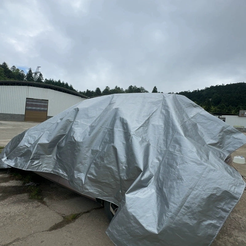 Silvery Brown PE Tarpaulin Garden Waterproof Sun Shade Net Canopy Awnings Balcony Plants Cover Car Truck Rainproof Cloth