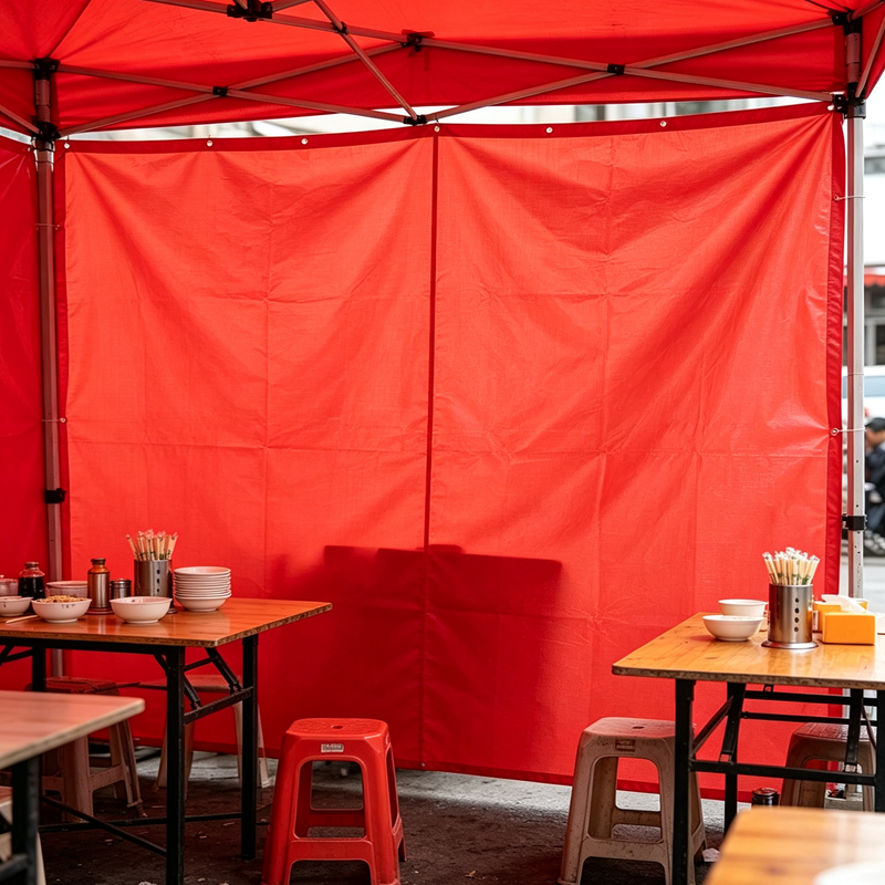 Red Heavy‑Duty PE Tarpaulin Waterproof UV Resistant Tarp with Grommets for Canopy Roof Car Patio Outdoor Cover