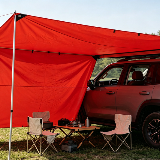 Red Heavy‑Duty PE Tarpaulin Waterproof UV Resistant Tarp with Grommets for Canopy Roof Car Patio Outdoor Cover