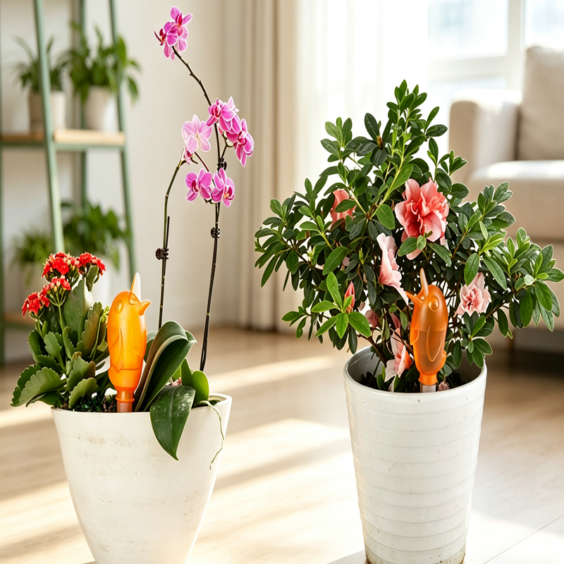Automatic Plant Self‑Watering Device, Ceramic Slow Release Water Spikes for Houseplants, Travel Plant Waterer for Potted Plants