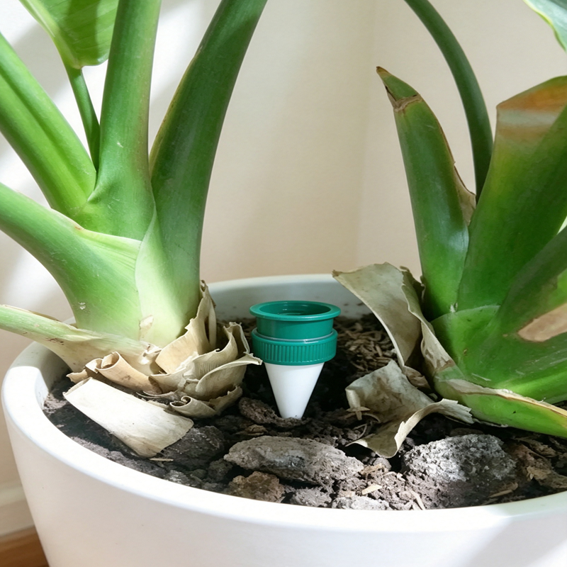 Automatic Plant Self‑Watering Device, Ceramic Slow Release Water Spikes for Houseplants, Travel Plant Waterer for Potted Plants