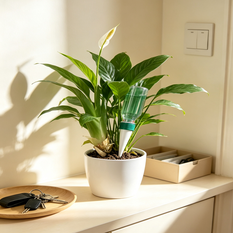 Automatic Plant Self‑Watering Device, Ceramic Slow Release Water Spikes for Houseplants, Travel Plant Waterer for Potted Plants