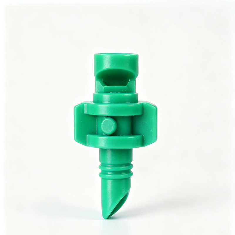 Refraction Micro Sprinkler 90 180 360 Degree Barb Insert Mist Nozzle for PE Pipe, Greenhouse Garden Irrigation Misting Sprayer 50Pcs/Pack