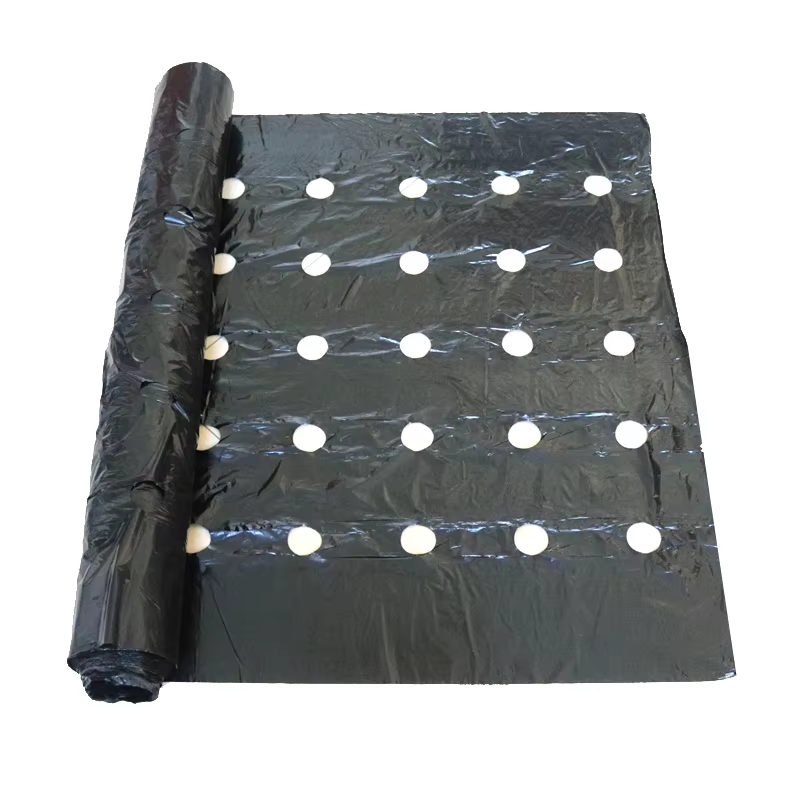 5Holes 0.02mm Black Garden Film Agricultural Plants Grow Film Protection Cover Greenhouse Perforated PE Mulch Film