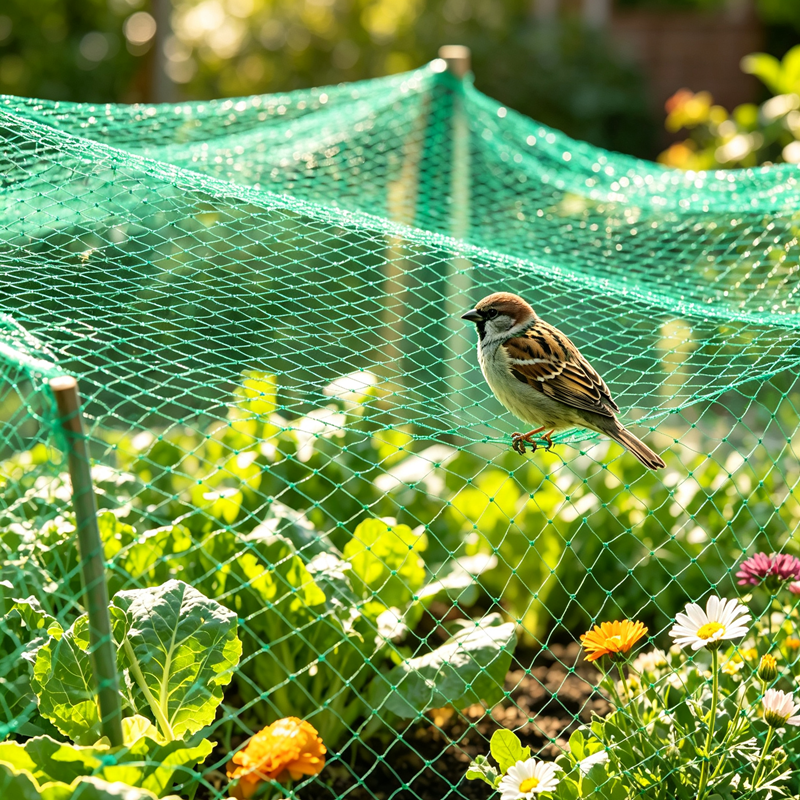 Customizable brand‑new polyethylene green fold‑able eco‑friendly bird‑proof net, suitable for protecting fruit trees and gardens in courtyards