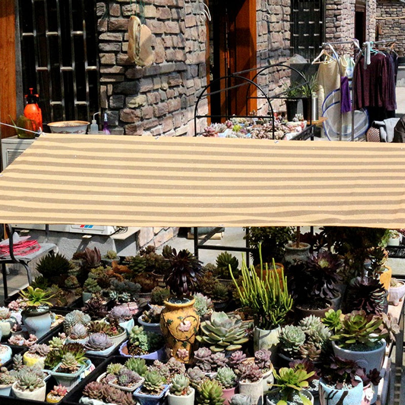 85% Shading Colorful Anti-UV White Stripe Sunshade Net Home Courtyard Sun Sails Home Totel Balcony Privacy Screen