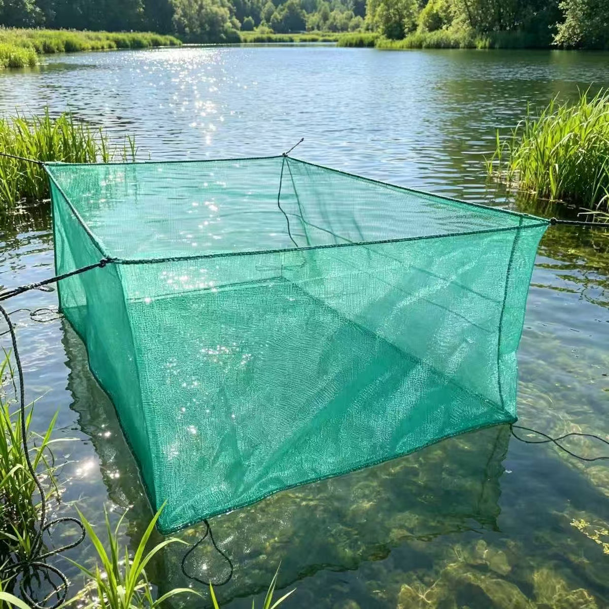 Fish Fry Breeding Cage Net Safe Fish Rearing Mesh Simple Design for Ponds and Aquarium Tanks
