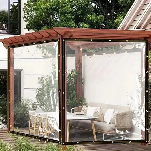0.12mm Transparent Plastic PE Rainproof Film Outdoor Waterproof Tarpaulin Terrace Succulent Plant Insulation Tent Balcony Awning Tarpaulin
