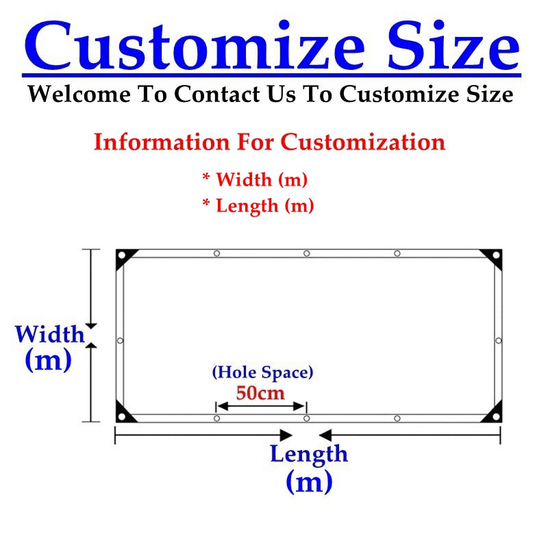 0.35mm 100% Waterproof Thicken PE Mesh Reinforced Tarpaulin Garden Plants Cover Balcony Pergolas Gazebo Furniture Rainproof Cloth