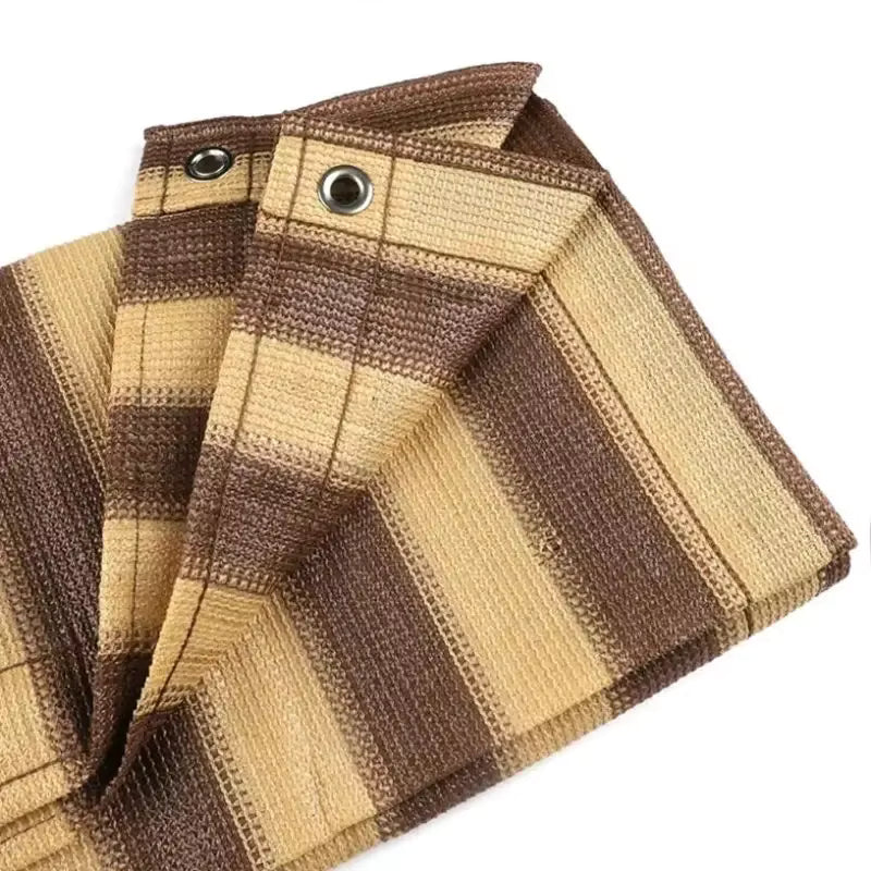 Upgraded HDPE fabric shade net coffee brown stripe outdoor privacy protection fence screen for garden balcony pergola awning