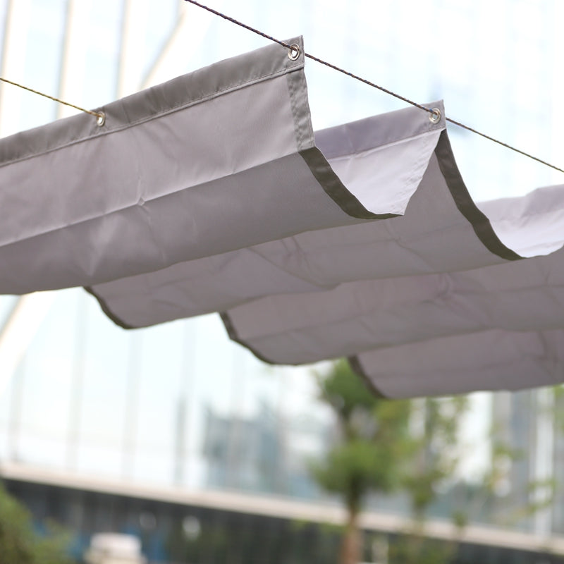 90% Shading Waterproof Sliding Canopy Home Garden Telescopic Awning Pergolas Patio Sunproof Retractable Wave Sunshade Net