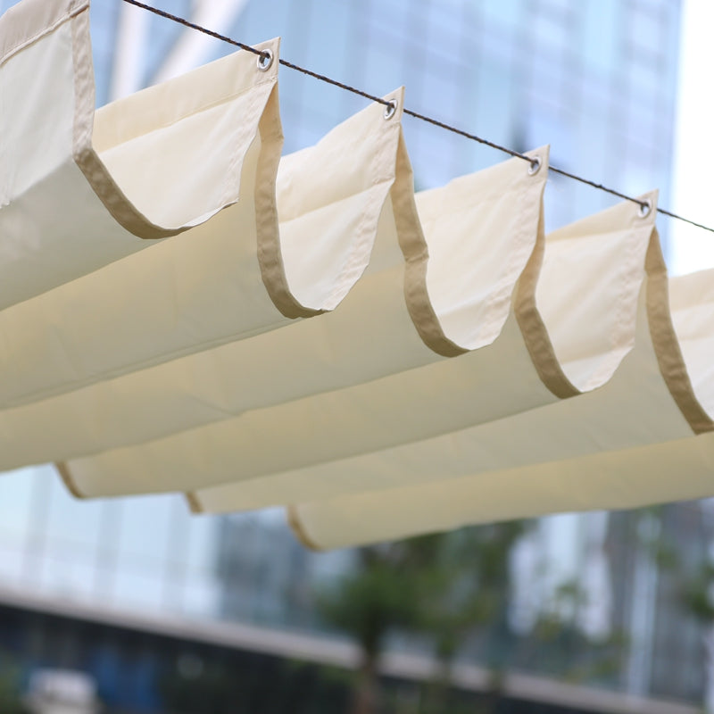 90% Shading Waterproof Sliding Canopy Home Garden Telescopic Awning Pergolas Patio Sunproof Retractable Wave Sunshade Net