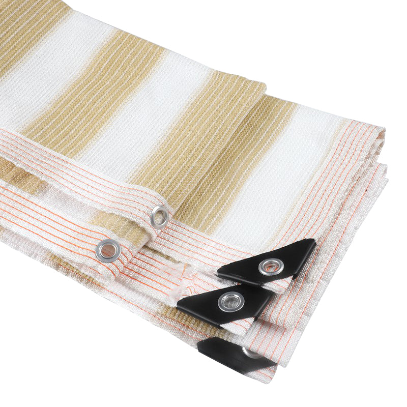 85% Shading Colorful Anti-UV White Stripe Sunshade Net Home Courtyard Sun Sails Home Totel Balcony Privacy Screen