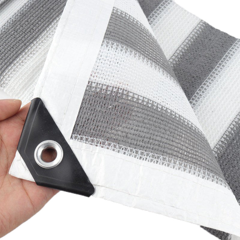 85% Shading Anti-UV Grey White Stripe Sun Shade Net Garden Plants Cover Sunshade Net Balcony Screen Privacy Safety Fence Nets