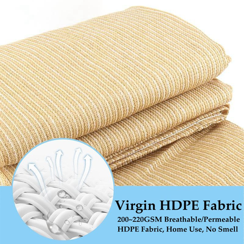 95% Anti-UV Beige Color HDPE Fabric Retractable Wave Canopy Sun Shade Net Garden Pergola Swimming Pool Shading Sails Sliding Canopy