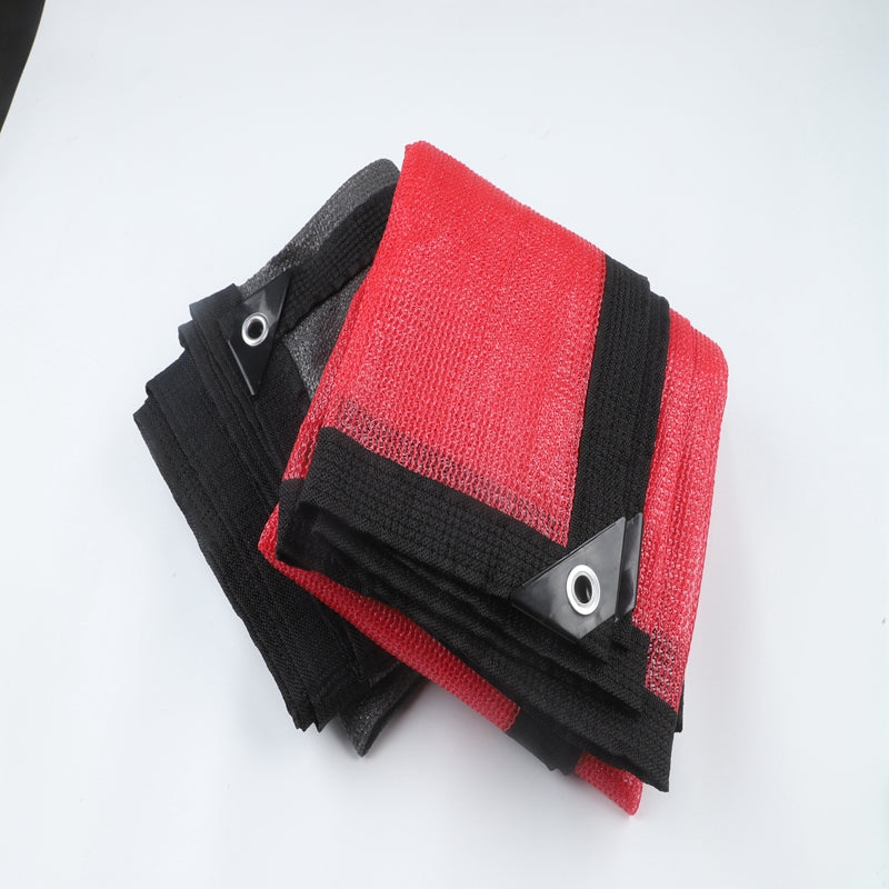 New 90% Shading Red  Sunshade Outdoor Anti-UV HDPE Sun Shade Net Balcony Privacy Screen Mesh