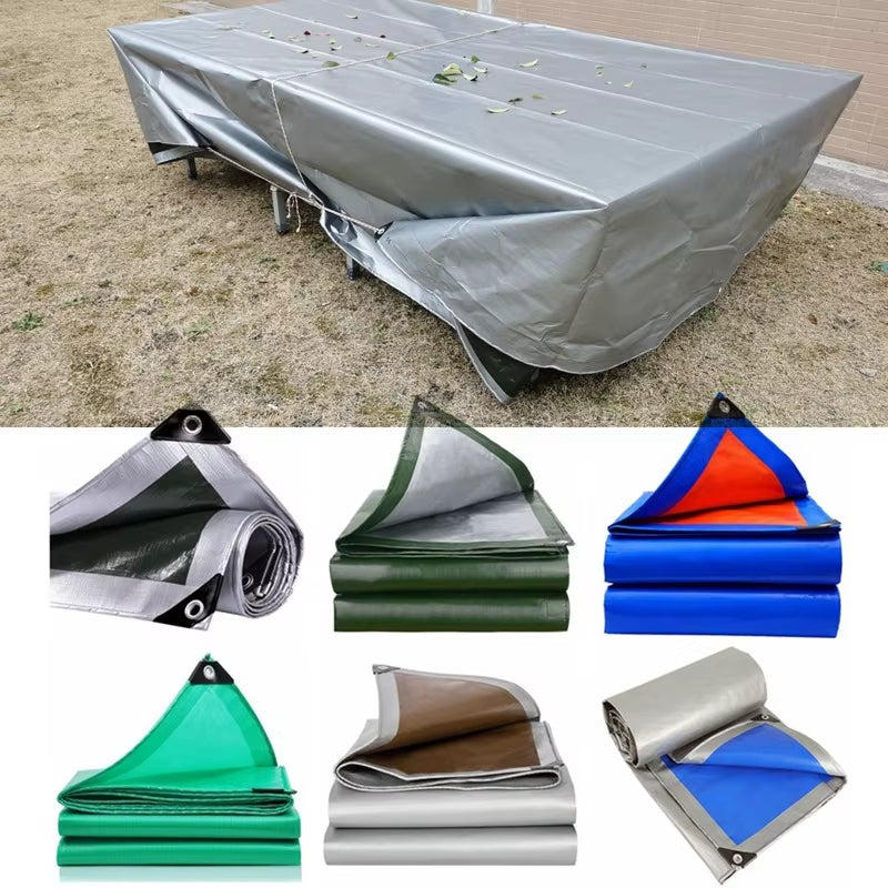 PE Tarpaulin Rainproof Canopy Awnings Balcony Plants Cover Car Truck Garden Furniture Waterproof Colver