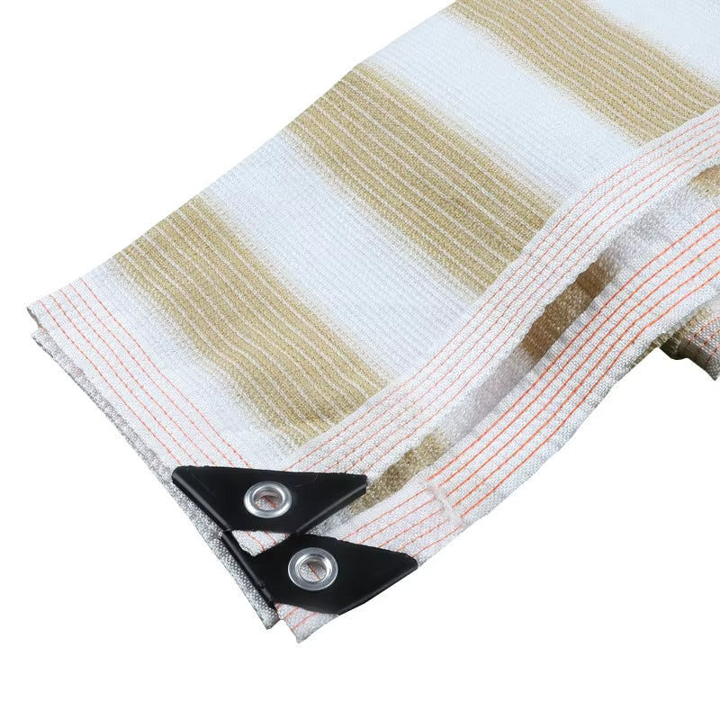 85% Shading Colorful Anti-UV White Stripe Sunshade Net Home Courtyard Sun Sails Home Totel Balcony Privacy Screen