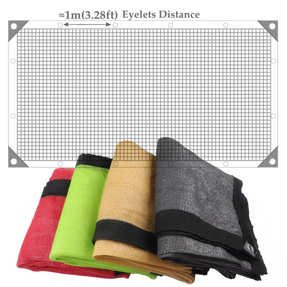 New 90% Shading Red  Sunshade Outdoor Anti-UV HDPE Sun Shade Net Balcony Privacy Screen Mesh