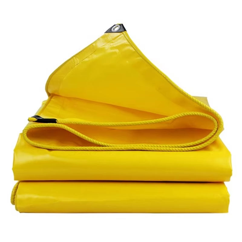 Yellow 500GSM Heavy Duty PVC Tarpaulin Waterproof Knife Cloth Camping Tent Groundsheet Gazebos Canopy Awnings Shading Sails