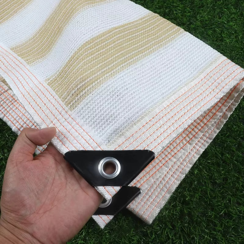 85% Shading Colorful Anti-UV White Stripe Sunshade Net Home Courtyard Sun Sails Home Totel Balcony Privacy Screen
