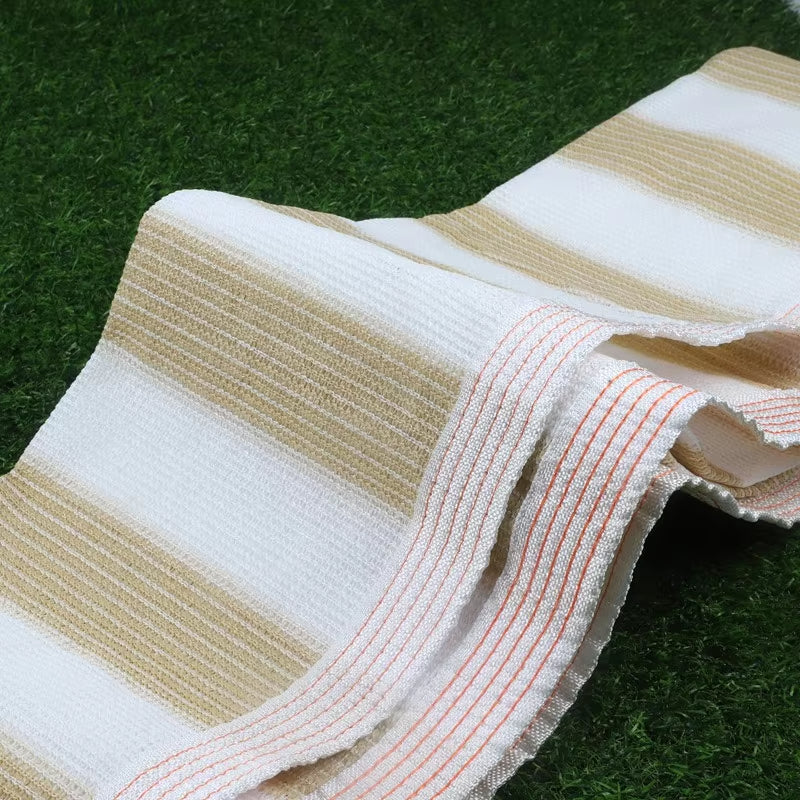 85% Shading Colorful Anti-UV White Stripe Sunshade Net Home Courtyard Sun Sails Home Totel Balcony Privacy Screen