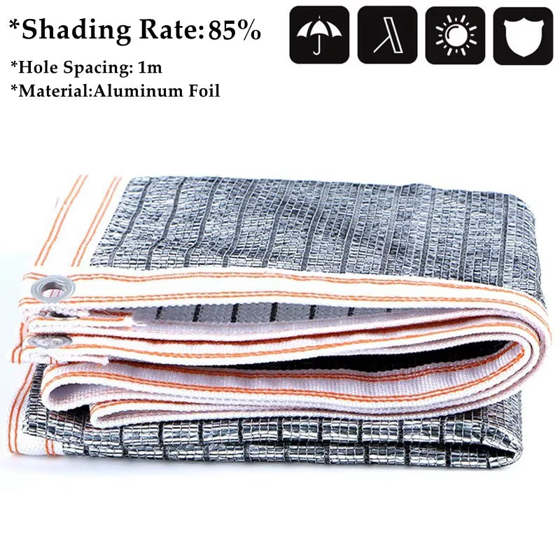 Outdoor Aluminum Foil Sun Shade Net Car Shed Rooftop Shading Sail Garden Shelter Awning Pergolar Terrace Sunshade Cloth