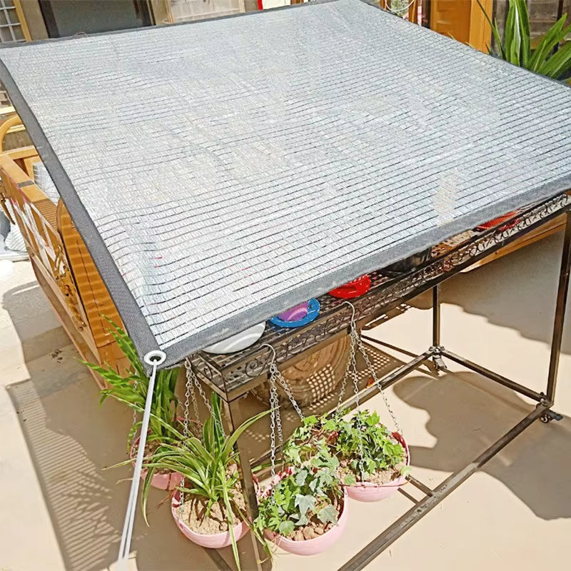 Outdoor Aluminum Foil Sun Shade Net Car Shed Rooftop Shading Sail Garden Shelter Awning Pergolar Terrace Sunshade Cloth