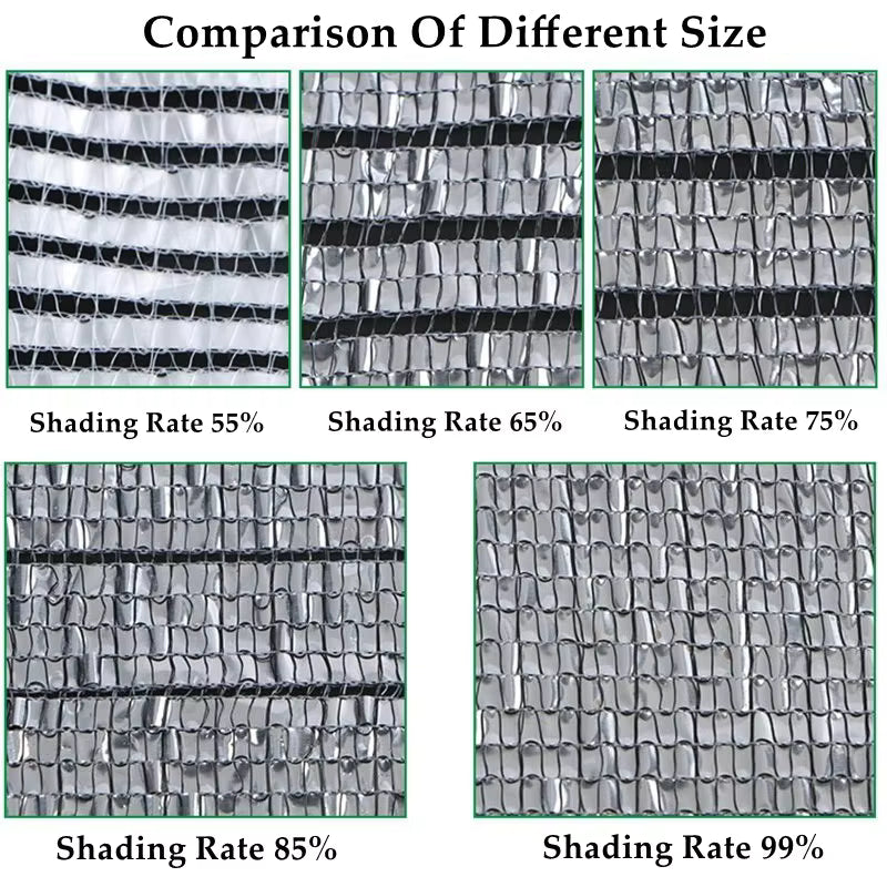 Outdoor Aluminum Foil Sun Shade Net Car Shed Rooftop Shading Sail Garden Shelter Awning Pergolar Terrace Sunshade Cloth
