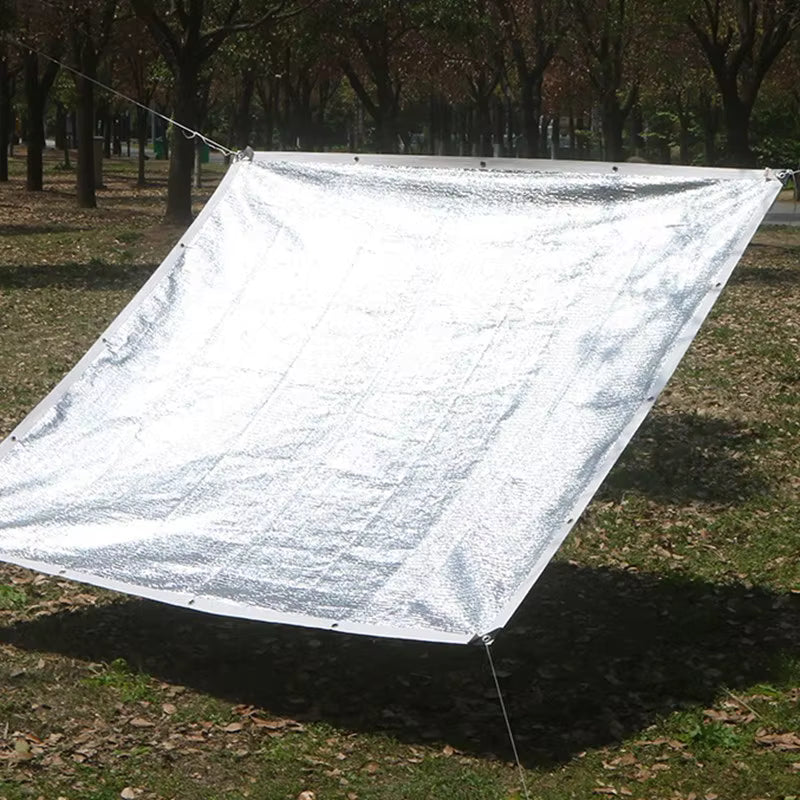 Outdoor Aluminum Foil Sun Shade Net Car Shed Rooftop Shading Sail Garden Shelter Awning Pergolar Terrace Sunshade Cloth
