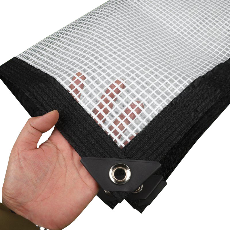 0.35mm 100% Waterproof Thicken PE Mesh Reinforced Tarpaulin Garden Plants Cover Balcony Pergolas Gazebo Furniture Rainproof Cloth With Eyelets