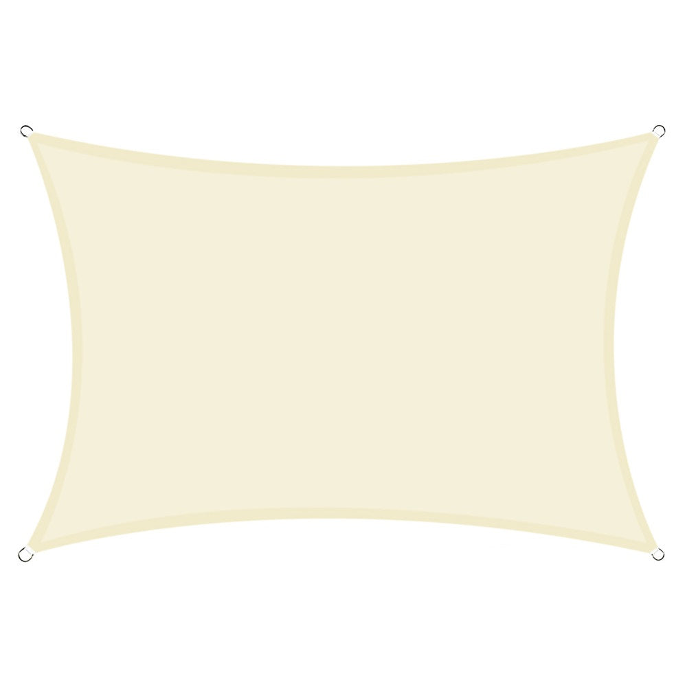 300D 100% PolyesterMilky White D-Ring Waterproof Sun Sails Garden Pergolas Canopy Awnings Rainproof Sun Shade Net