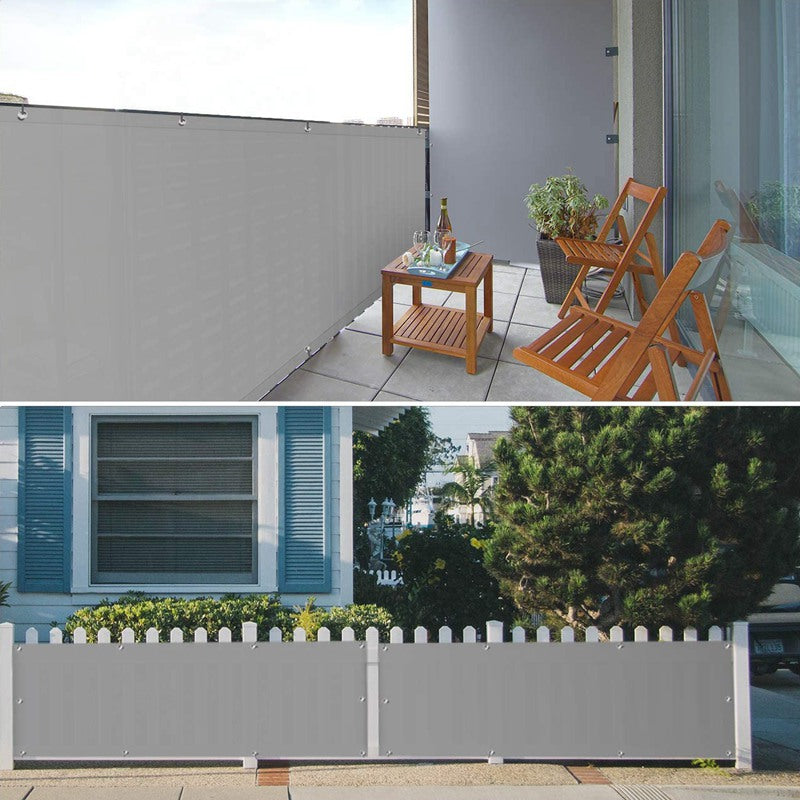 Grey Color 100% Polyester Waterproof Balcony Safety Privacy Screen Net Terrace Windproof Fencing Net Rainproof Sun Shading Sails