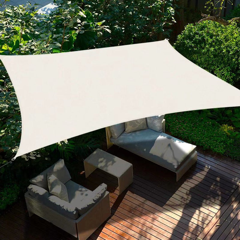 300D 100% PolyesterMilky White D-Ring Waterproof Sun Sails Garden Pergolas Canopy Awnings Rainproof Sun Shade Net